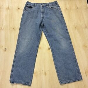 Red Kap Jeans Mens 33x29 Light Wash Blue Denim Relaxed‎ Straight Workwear